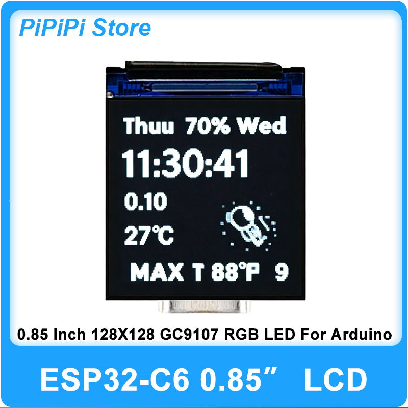 Doit Esp32 - ESP32 C6 0.85 Inch 128X128 IPS