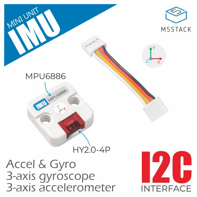 M5Stack Core2 - M5Stack Official 6-Axis IMU Unit(MPU6886)