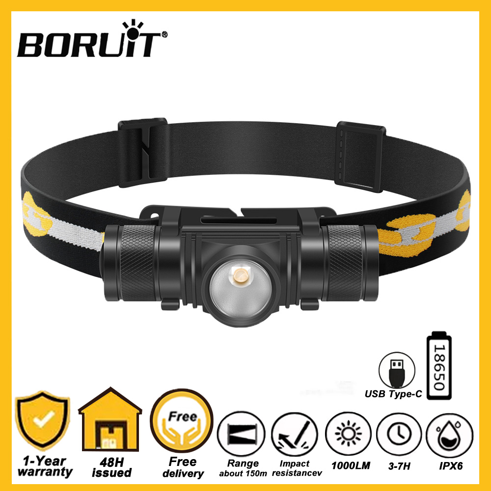 Lolin D32 - BORUiT D10 LED Headlamp 18650 Battery