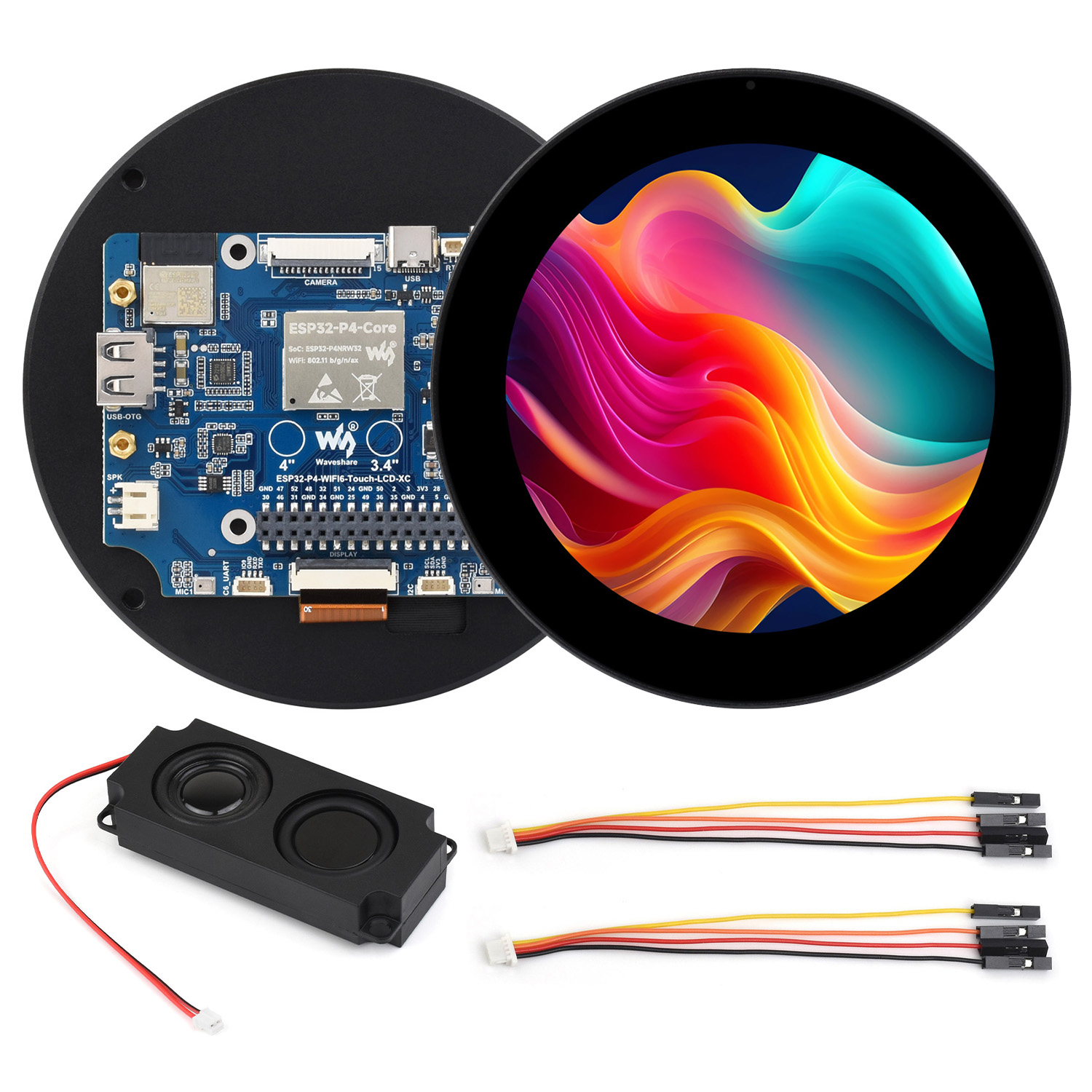 Doit Esp32 - ESP32-P4 3.4/4 Inch Round Touch Display