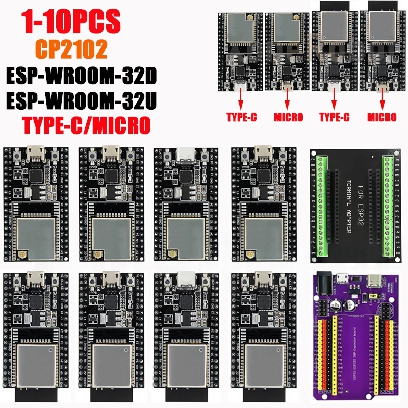 Nodemcu 32S - 1-10PCS ESP32-DevKitC core board TYPE-C/MICRO ESP32