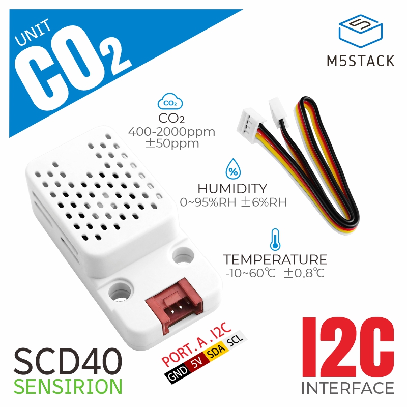 M5Stack CO2 Unit with Temperat - огляд і ціна M5Stack Core2