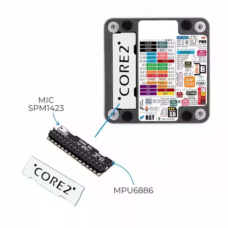 ABZW For M5stack Core2 V1.1 ES - огляд і ціна M5Stack Core2