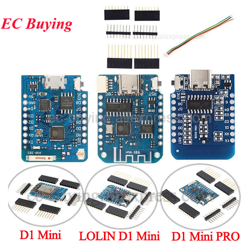 10Pcs/1pc WeMos LOLIN D1 Mini  - огляд і ціна D1 Mini Pro