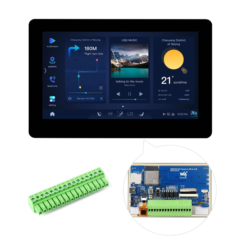Waveshare ESP32-S3 4.3inch IPS - огляд і ціна Lolin S3