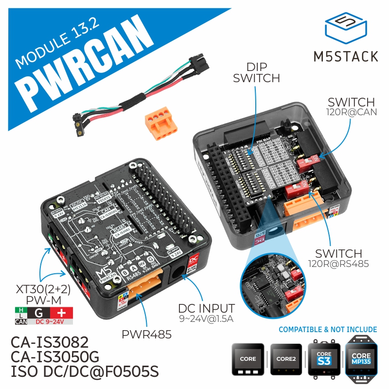 M5Stack Official PWRCAN 13.2 M - огляд і ціна M5Stack