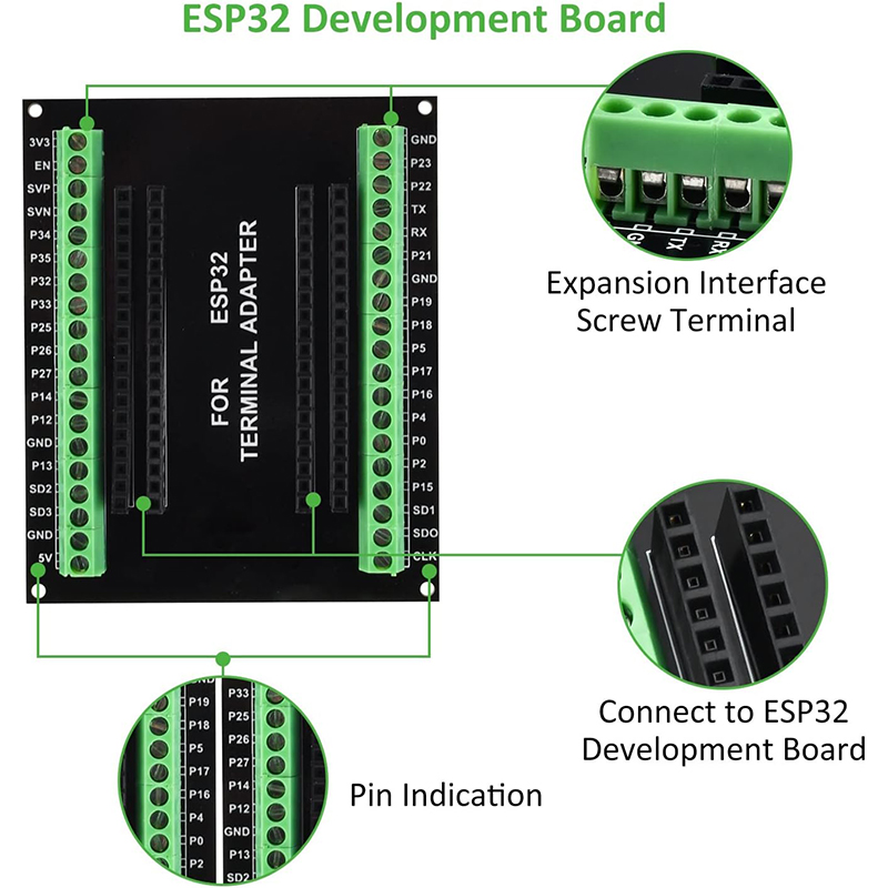 3pcs 38PIN ESP32 Breakout Boar - огляд і ціна Nodemcu 32S