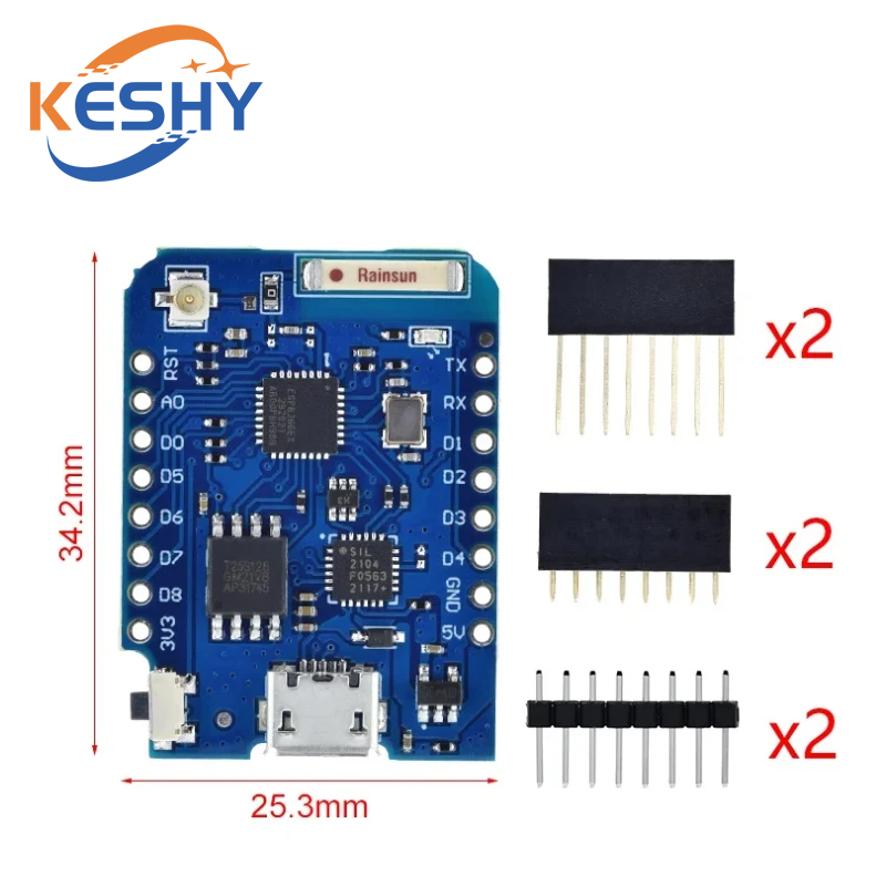 WEMOS D1 Mini Pro 16M Bytes Ex - огляд і ціна D1 Mini Pro