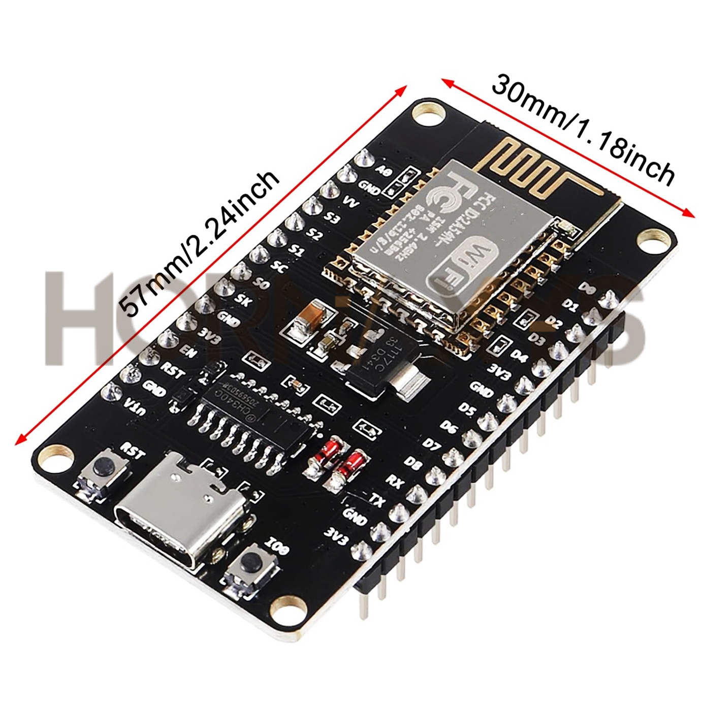 1-10pcs/ESP8266 NodeMCU LUA CH - огляд і ціна Nodemcuv2