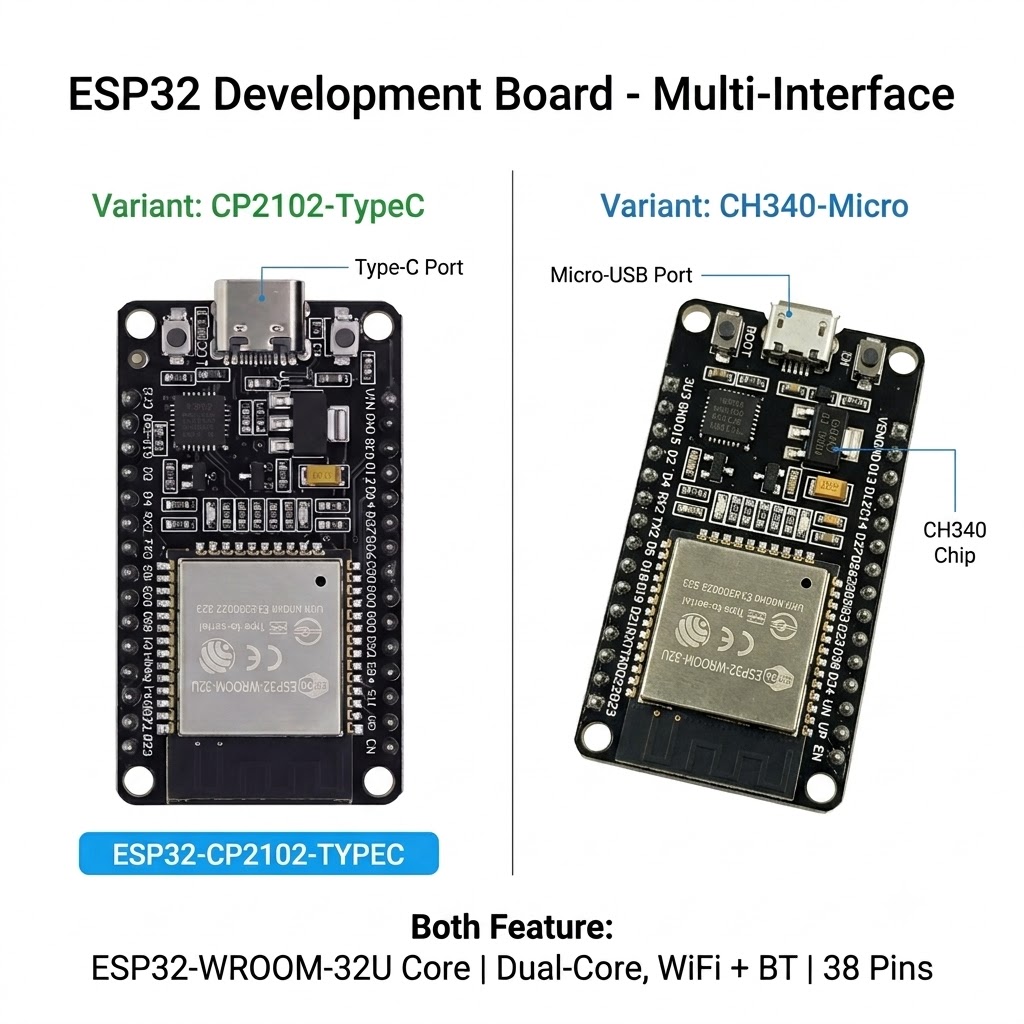 ESP32 Development Board Dual C - огляд і ціна Nodemcuv2