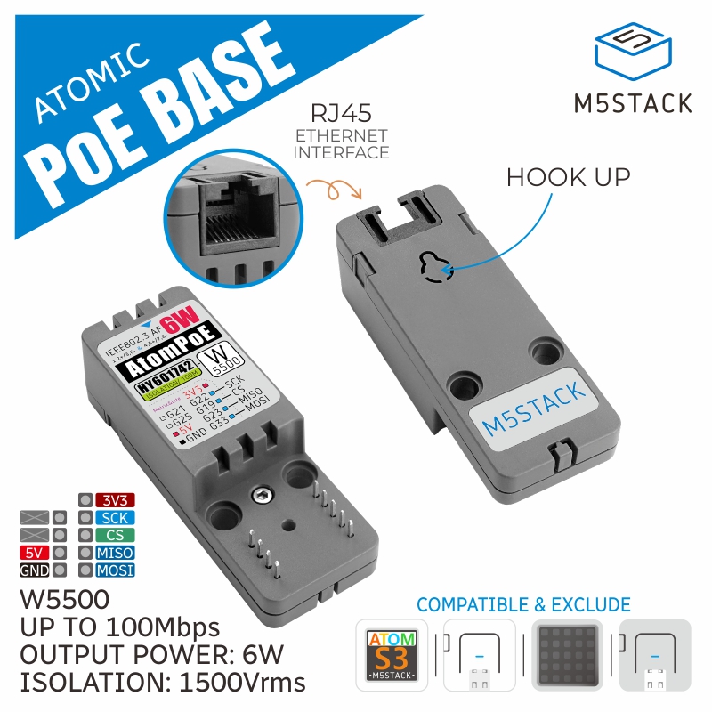 M5Stack Official ATOMIC PoE Ba - огляд і ціна M5Stack