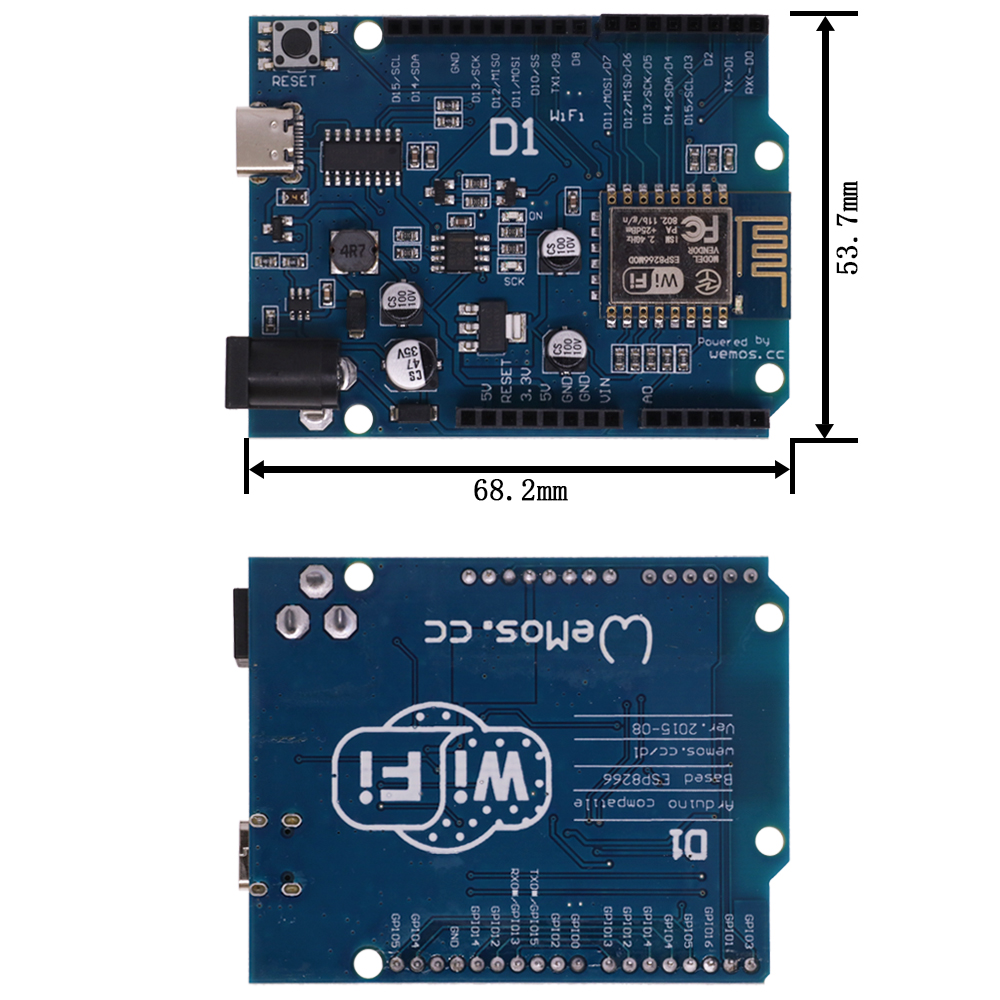 ESP-12E WeMos D1 R2 UNO R3 CH3 - огляд і ціна Wemos D1