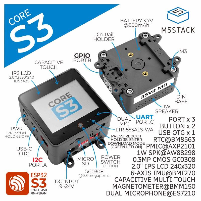 M5Stack Official ESP32-S3 2.0- - огляд і ціна M5Stack Core2